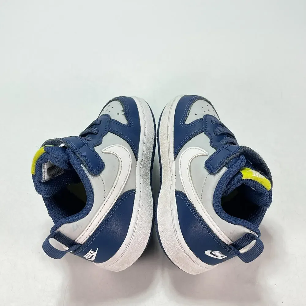 Nike Court Borough Low 2 Grey Fog Mystic Navy Casual Shoes BQ5453-016 Kids Sz 7C